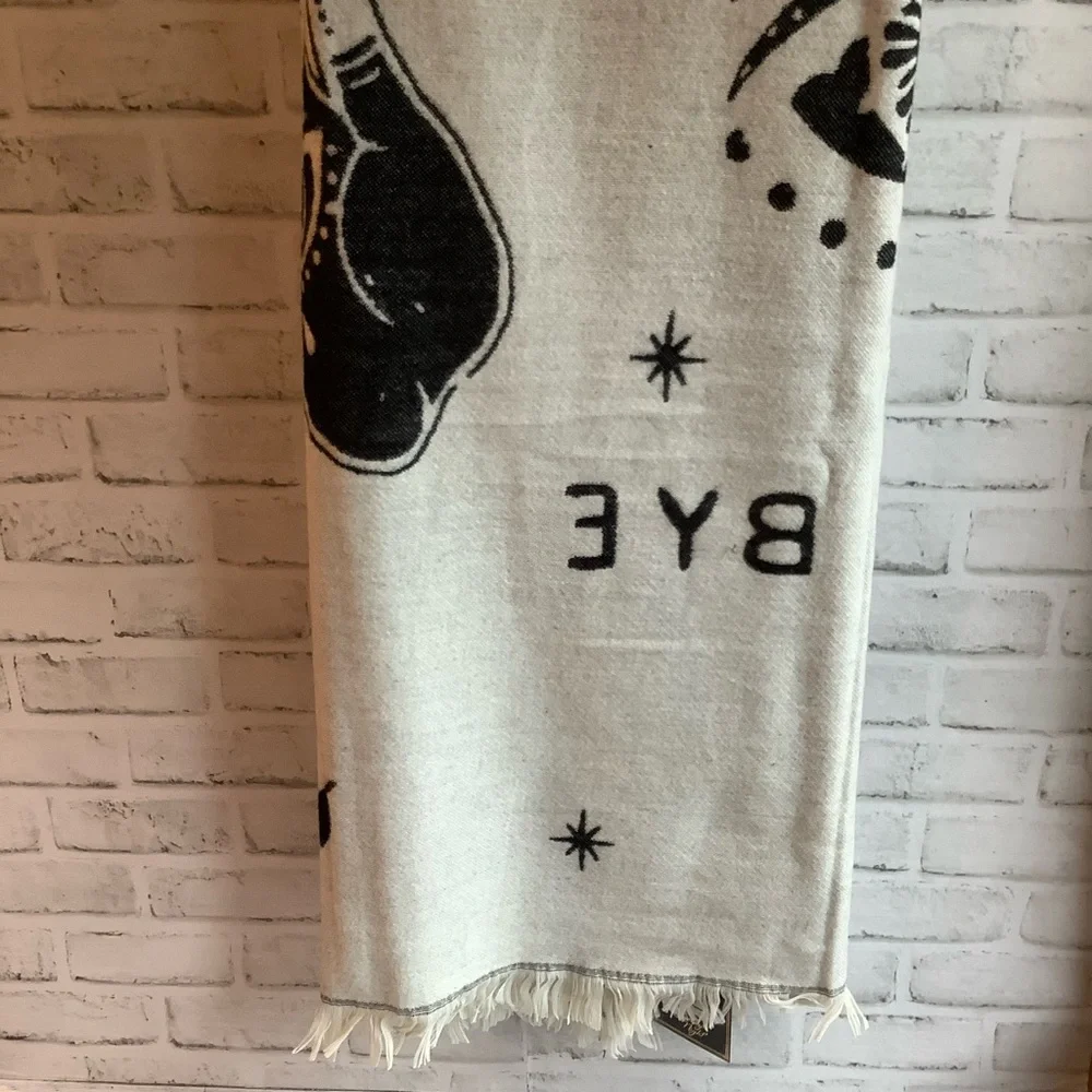 Spooky Night 55×71 Ouija Board Symbols Jacquard Throw